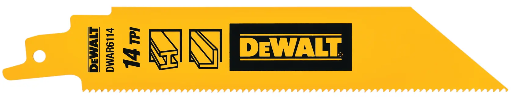 DEWALT® 6-in. 14 TPI Heavy Metal Bi-Metal Reciprocating Saw Blades (5 Pack)