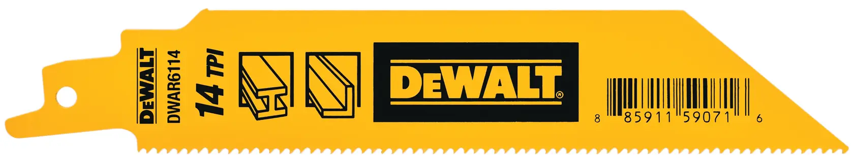 DEWALT® 6-in. 14 TPI Heavy Metal Bi-Metal Reciprocating Saw Blades (5 Pack) thumbnail 2