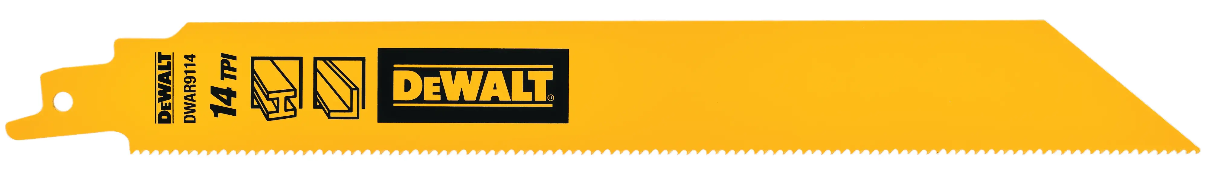 DEWALT® 9-in. 14 TPI Heavy Metal Bi-Metal Reciprocating Saw Blades (5 Pack)