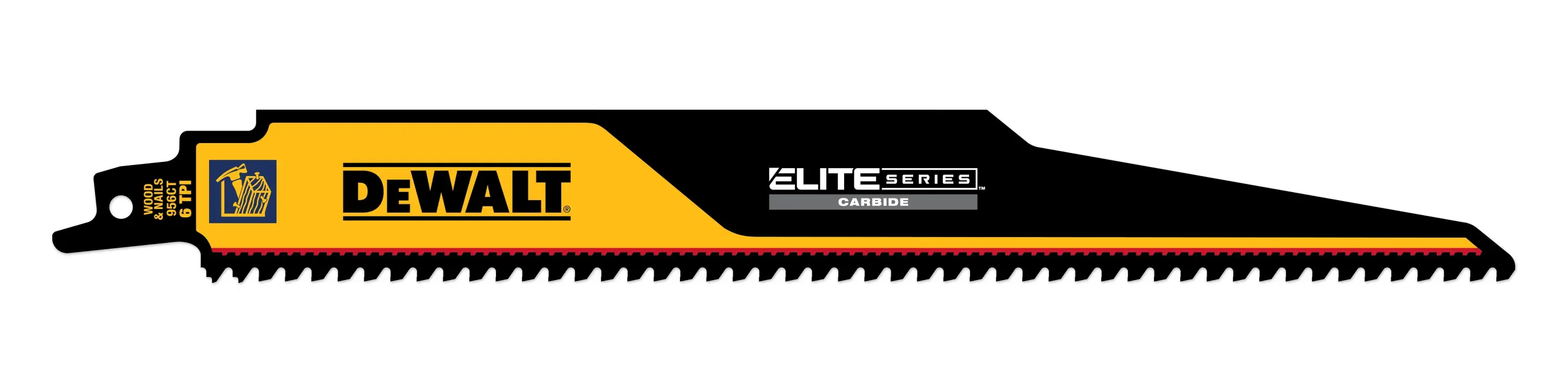 Front view of ELITE SERIES 9 in. 6 TPI Carbide-Tipped Reciprocating Blade