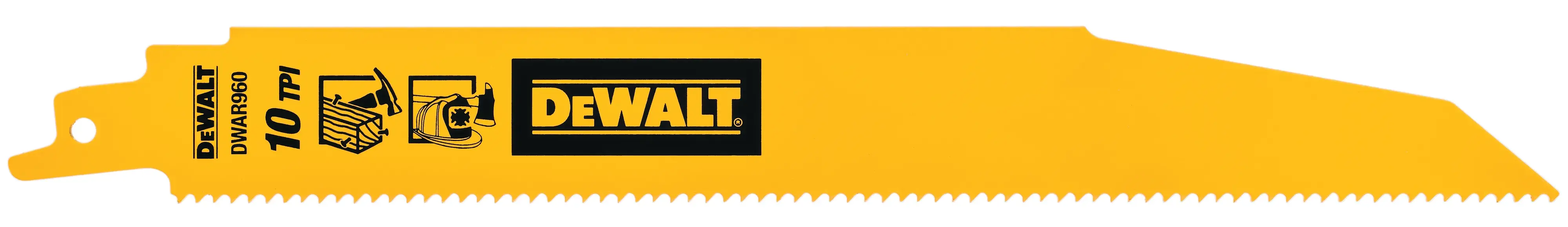 DEWALT® 9-in. 10 TPI Demolition Bi-Metal Reciprocating Saw Blades (5 Pack)