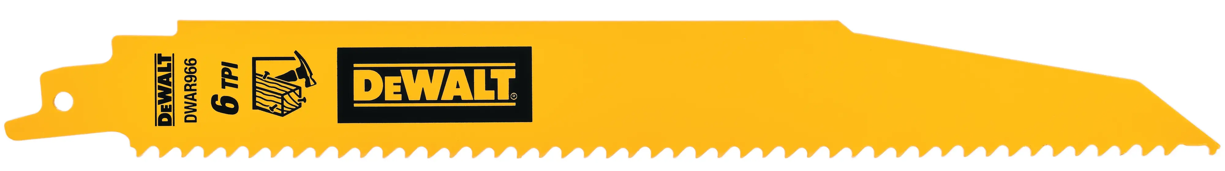Profile of  demolition bimetal reciprocating saw blade.