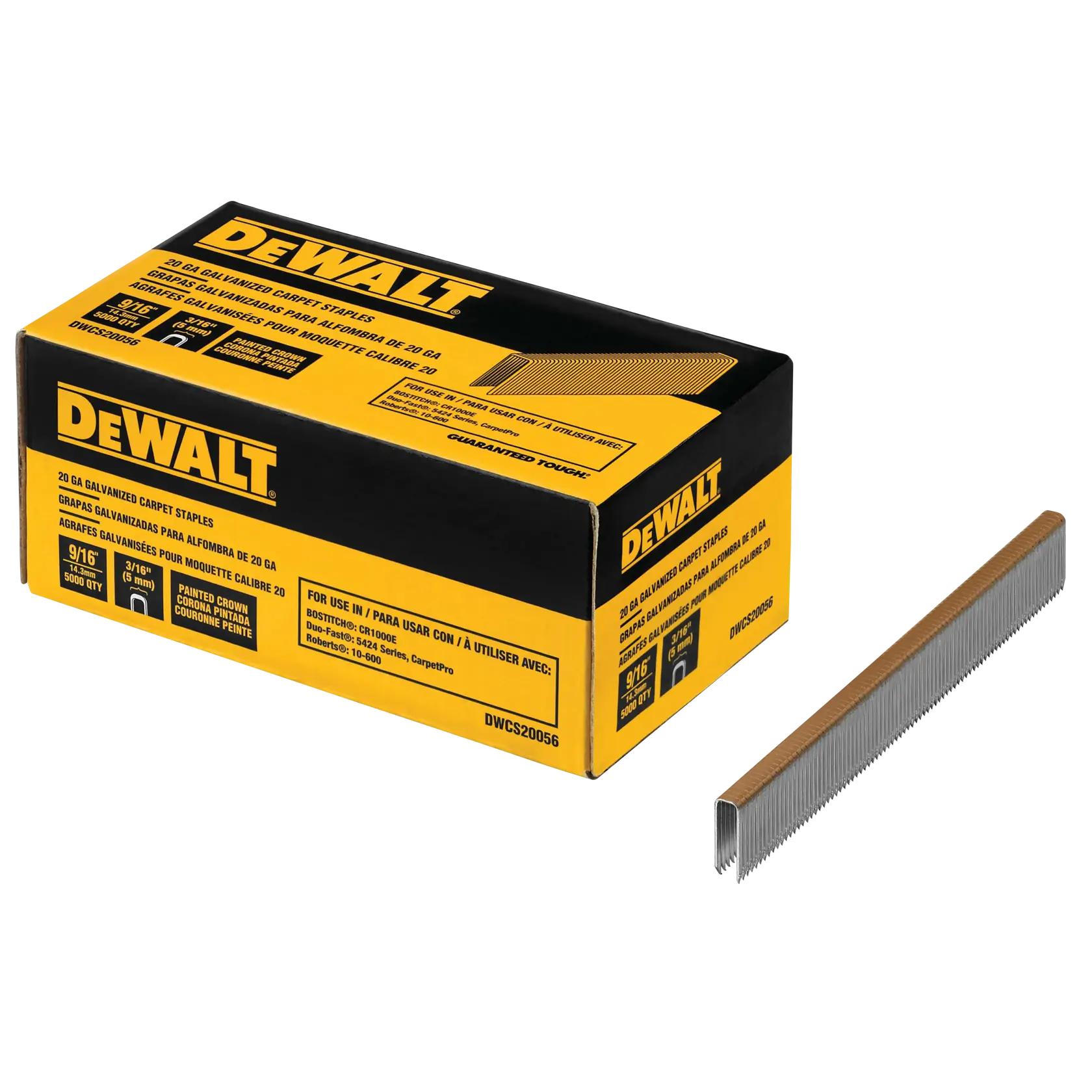 DEWALT® 20 Gauge Painted Crown Carpet Staples