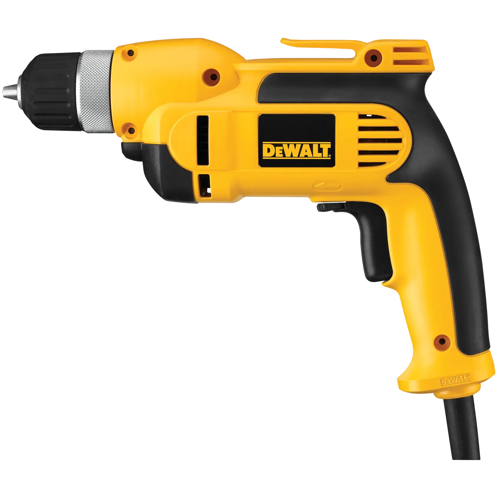 DEWALT® 3/8-in. (10mm) VSR™ Pistol Grip Drill with Keyless Chuck Kit