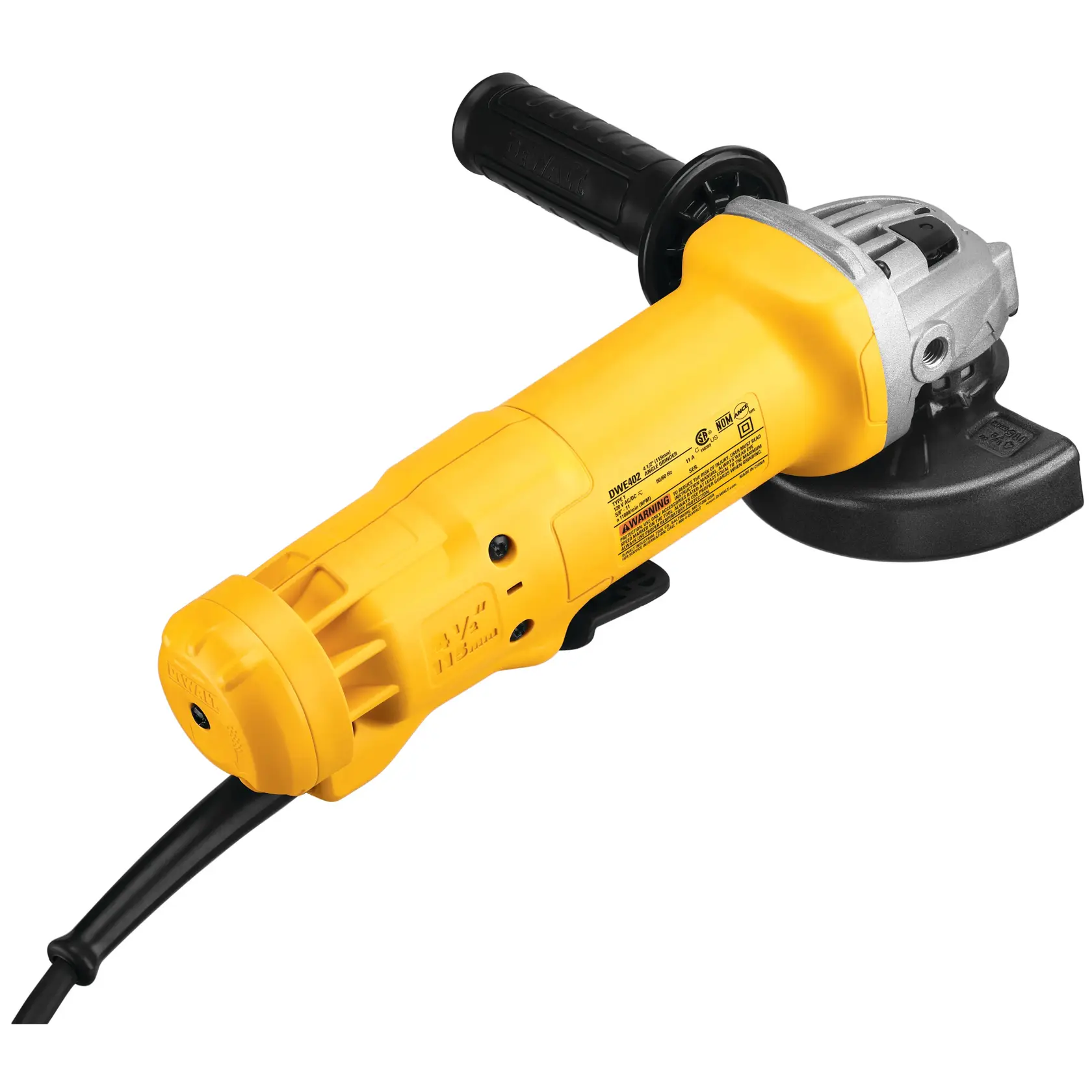 Profile of small angle grinder.