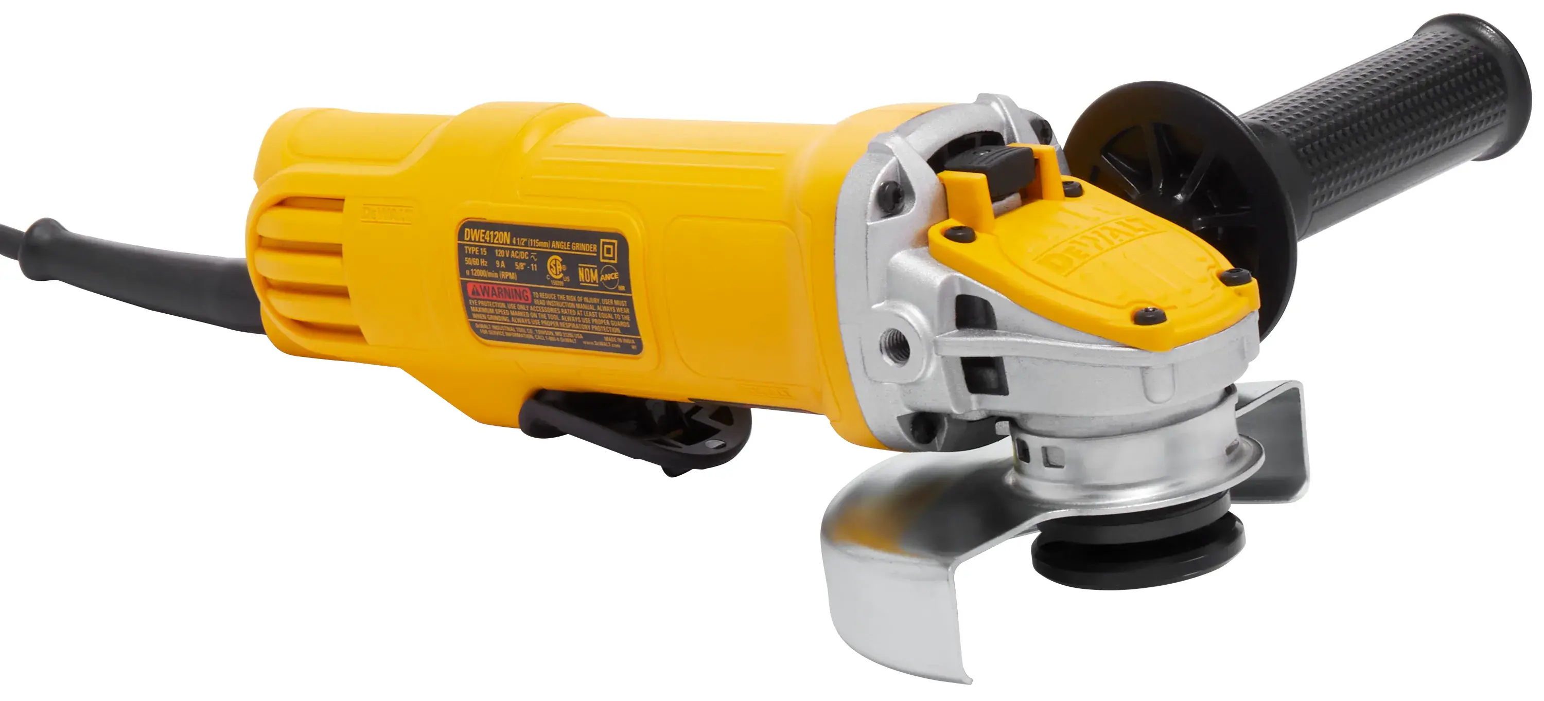 DEWALT® 4 1/2-in. Paddle Switch Small Angle Grinder with No Lock-On thumbnail 2