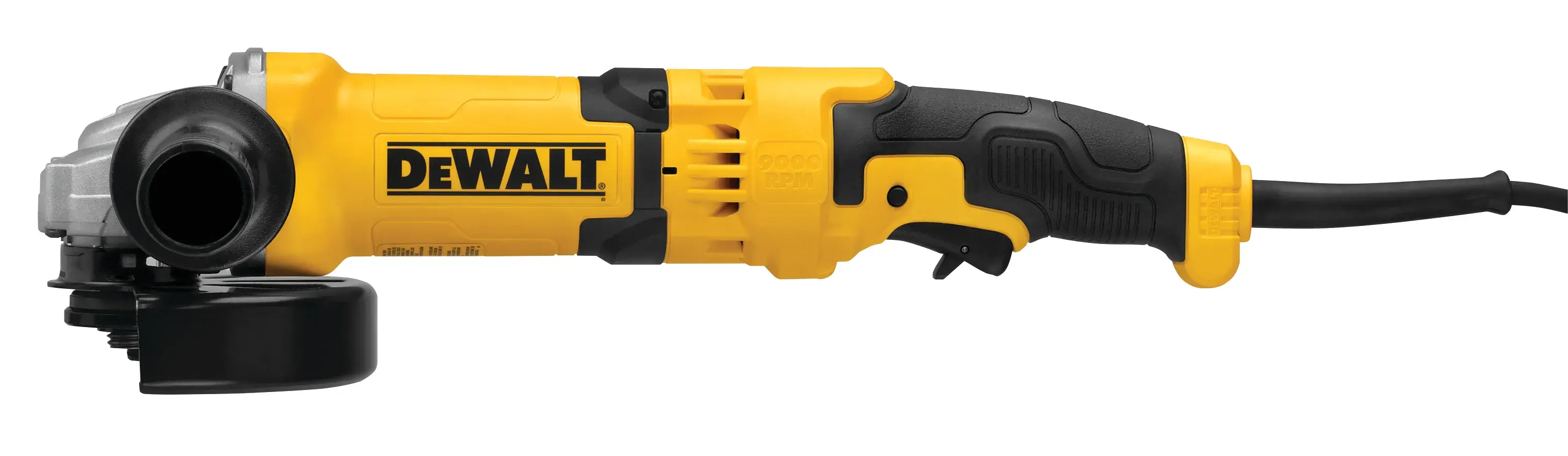 Profile of 4 and a half to 6 inch high performance trigger switch grinder.