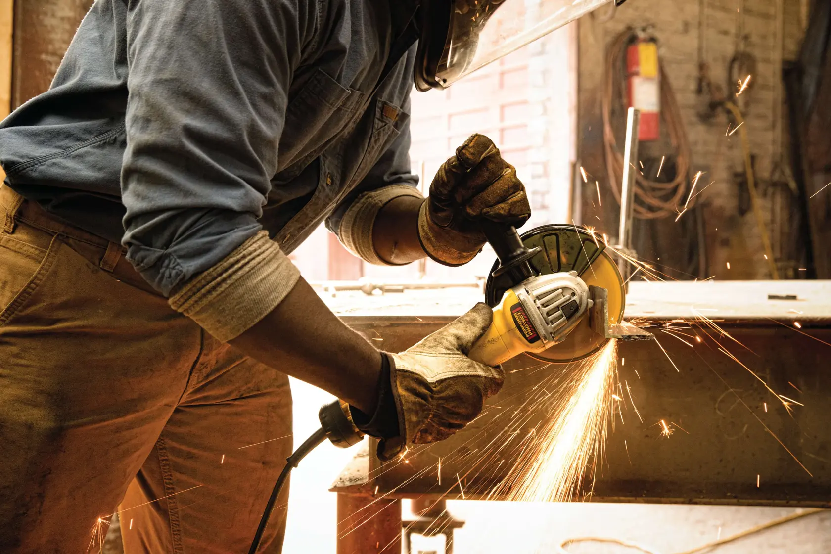 DEWALT® 6-in. (150mm) Corded Electric Paddle Switch Angle Grinder with No Lock-On