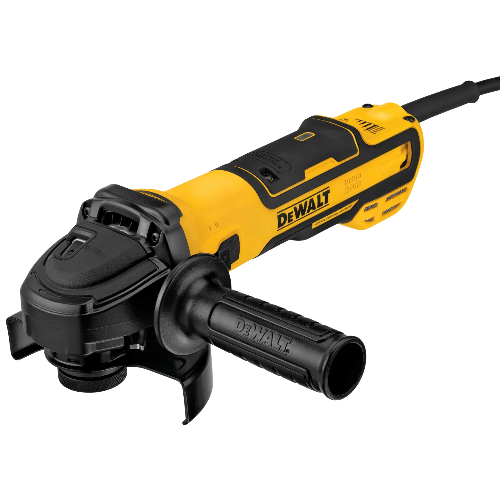 DEWALT® 5-in. (127mm) Brushless Slide Switch Small Angle Grinder with KICKBACK BREAK and Pipeline Cover thumbnail 2