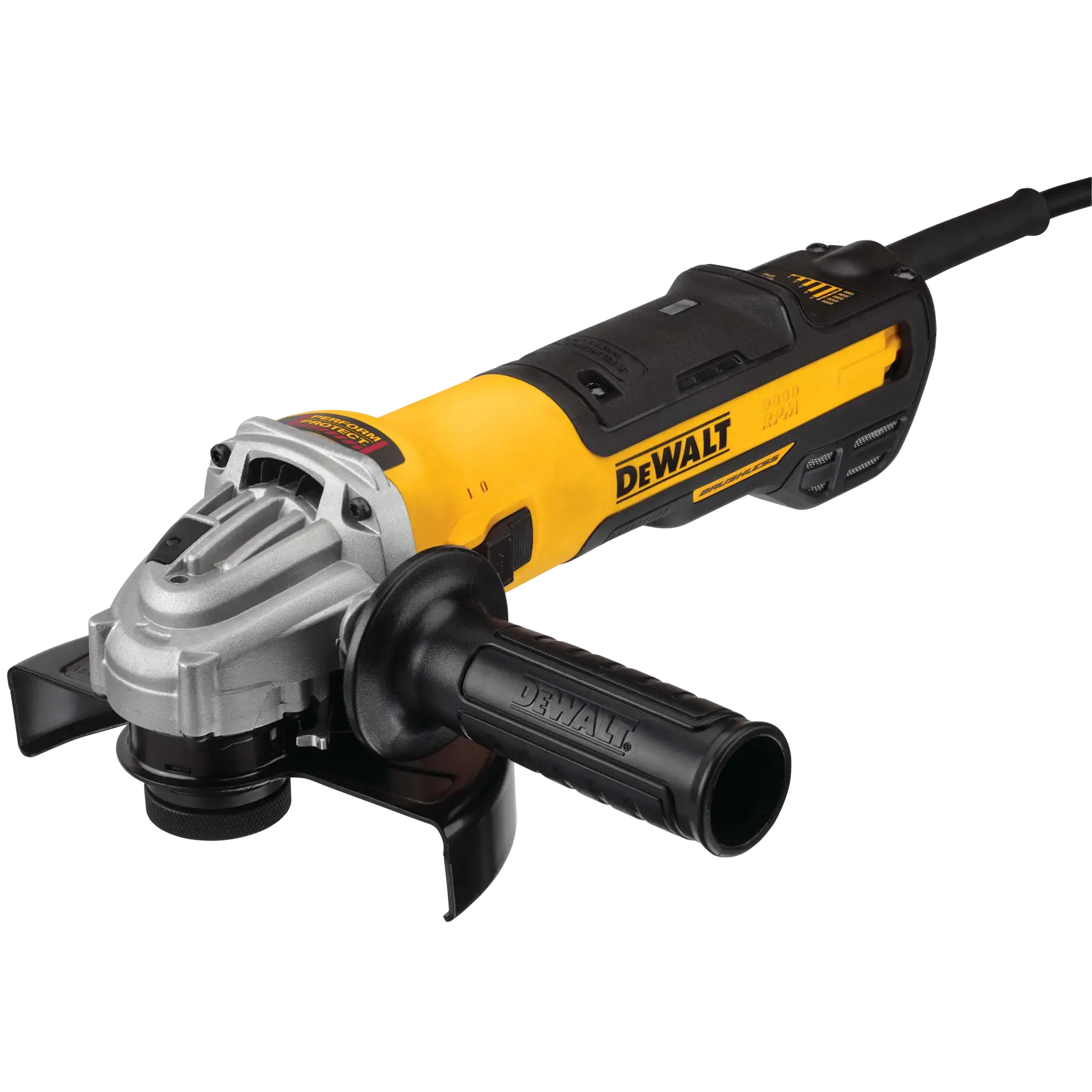 DEWALT® 5-in. - 6-in. (127mm - 152mm) Small Angle Grinder with Variable Speed Slide Switch and Kickback Brake thumbnail 2
