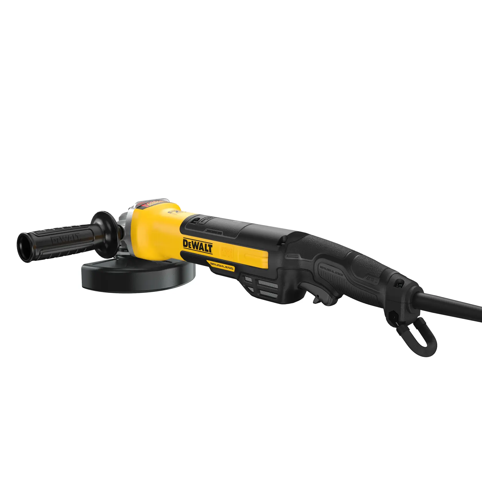 DEWALT® 5-in. - 6-in. (127mm - 150mm) Brushless Small Angle Grinder, Rat Tail with KICKBACK BREAK, No Lock-On thumbnail 3