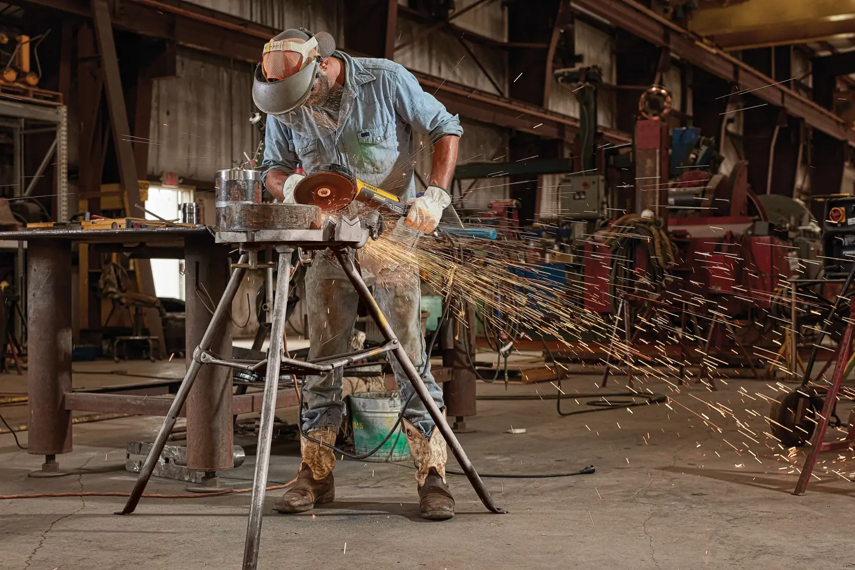 DEWALT® 7-in. (178mm) Brushless Small Angle Grinder, Rat Tail, with KICKBACK BREAK, No Lock, Pipeline Cover