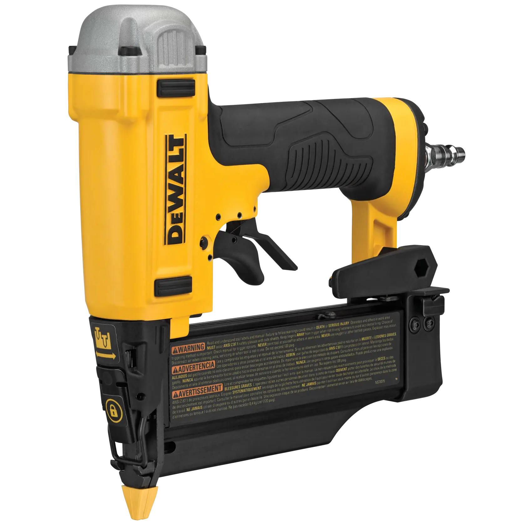 Profile of 23 gauge pin nailer.
