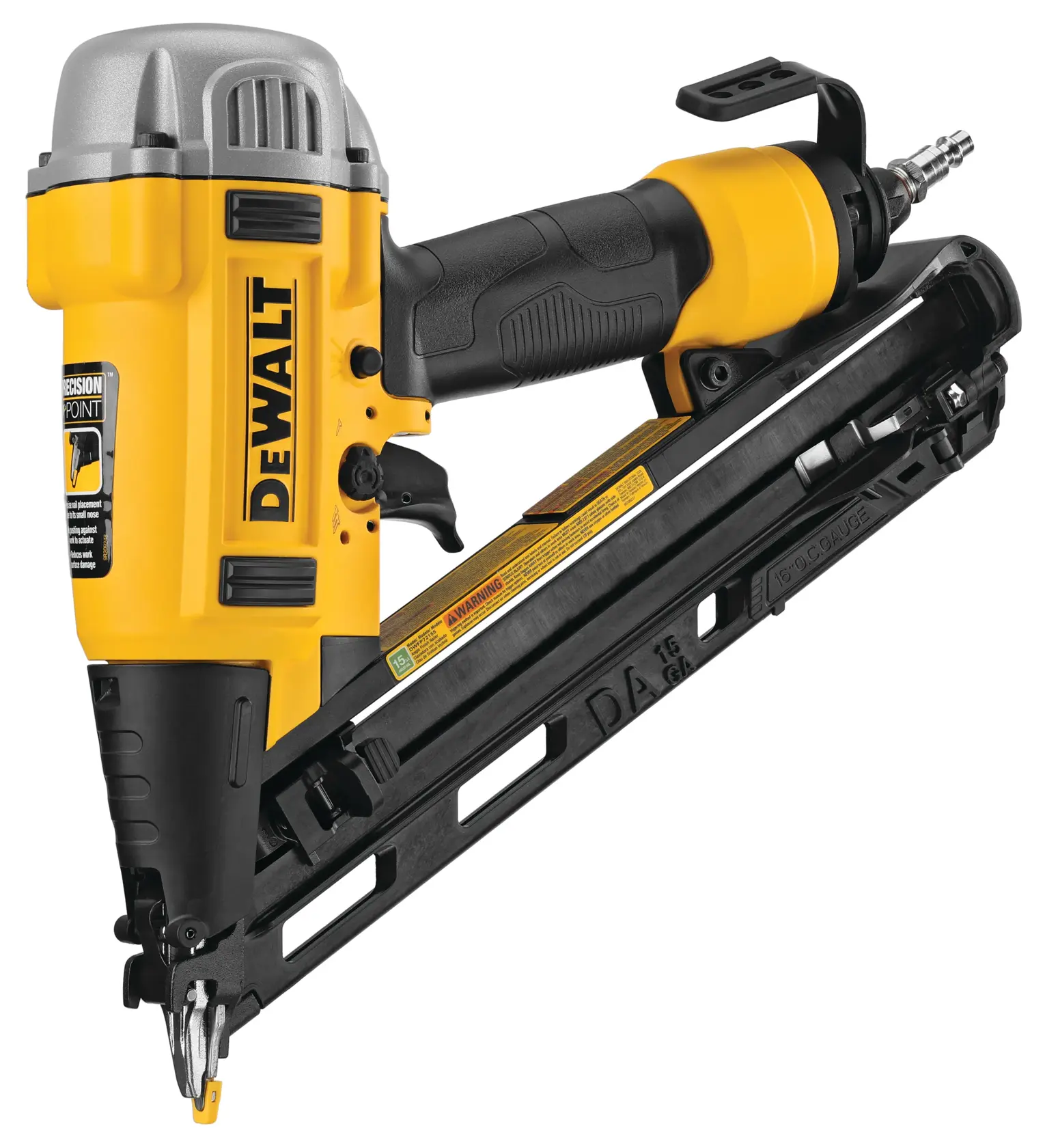 15 gauge Precision point DA style angle finish nailer.