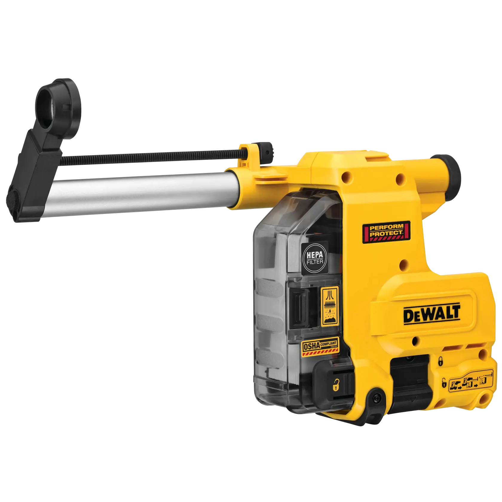 Profile of Onboard Dust Extractor for 1 and and one eighth inch slotted drive shaft plus hammers.