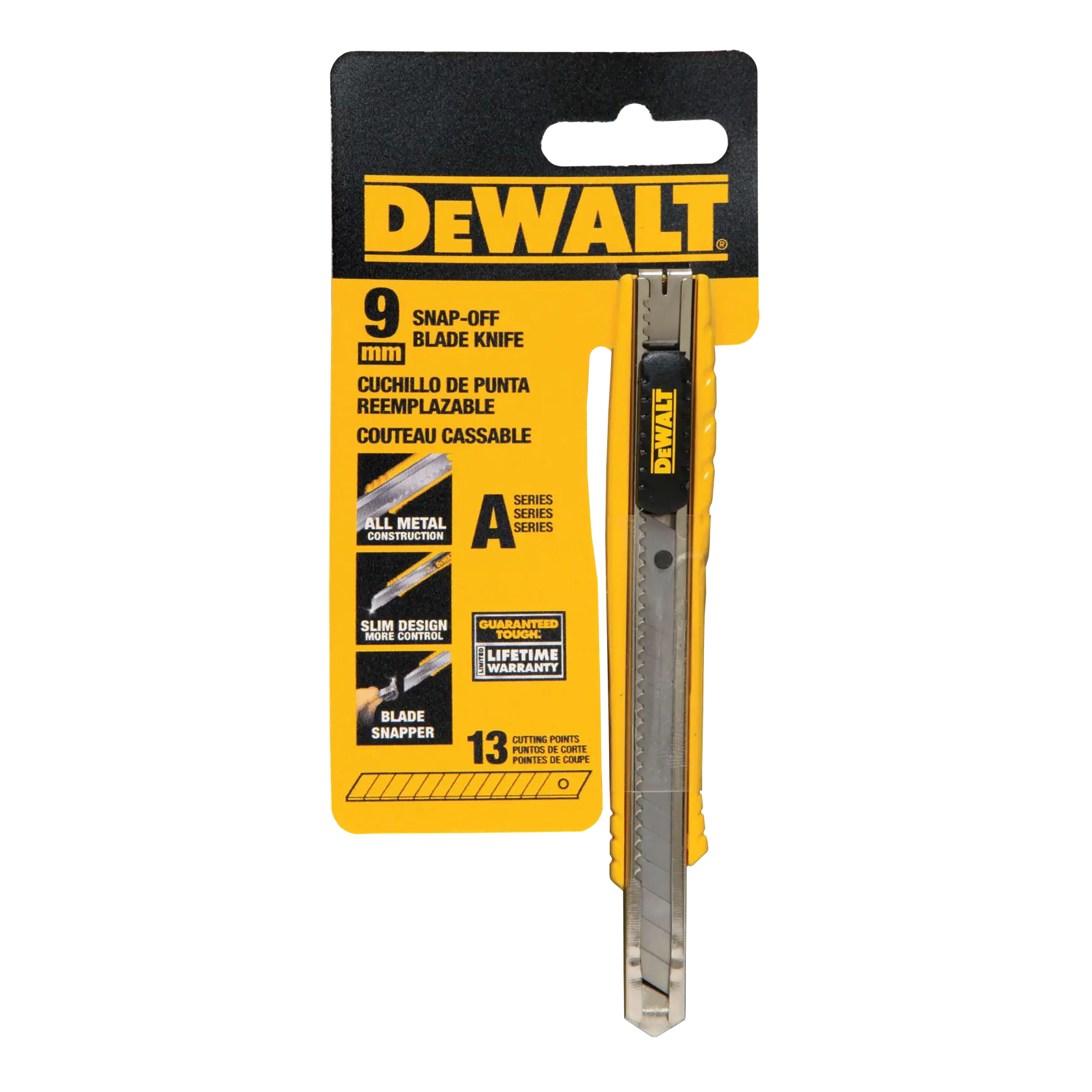 9 millimeter Snap off knife.