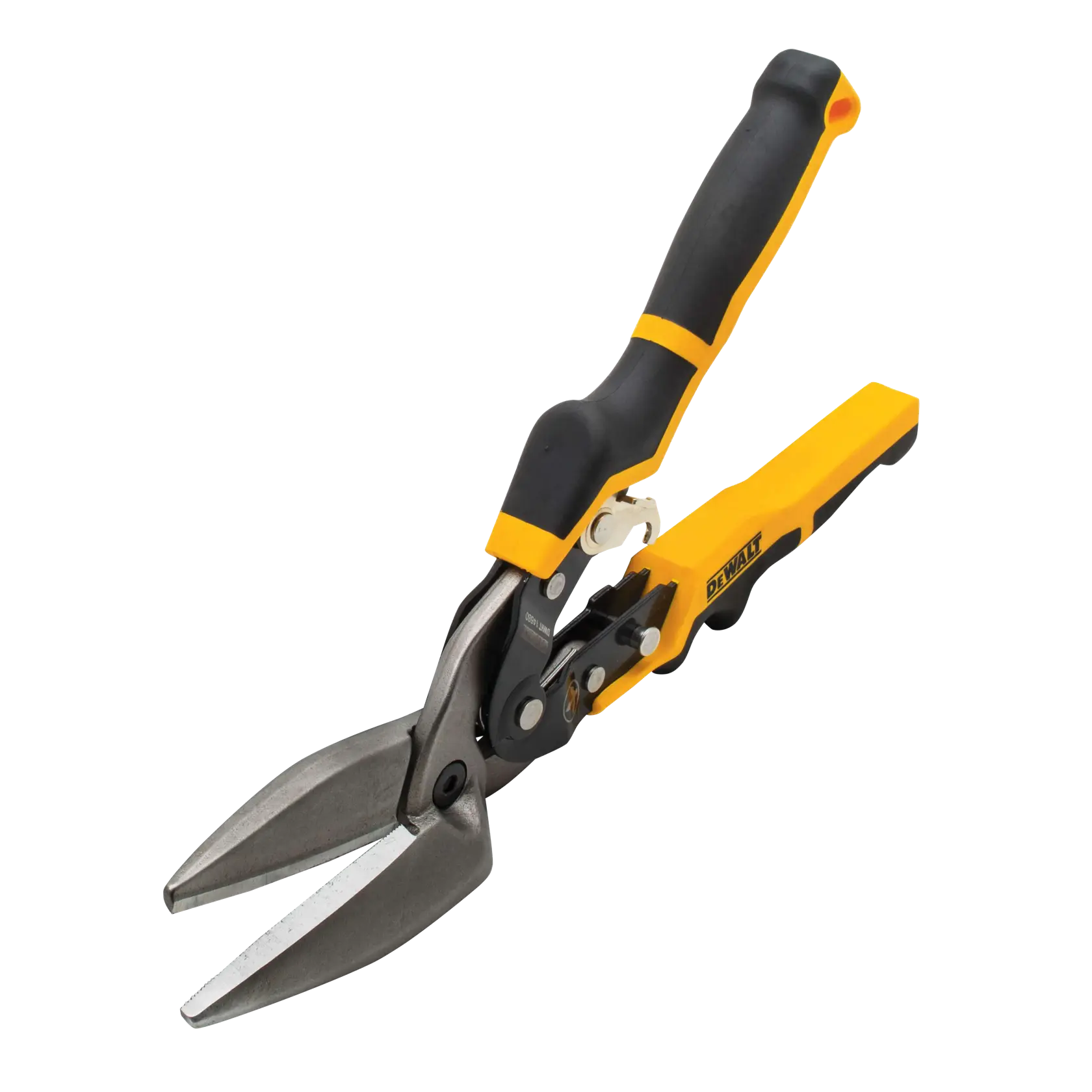 Profile of Offset Long Cut Aviation Snip unsecured.