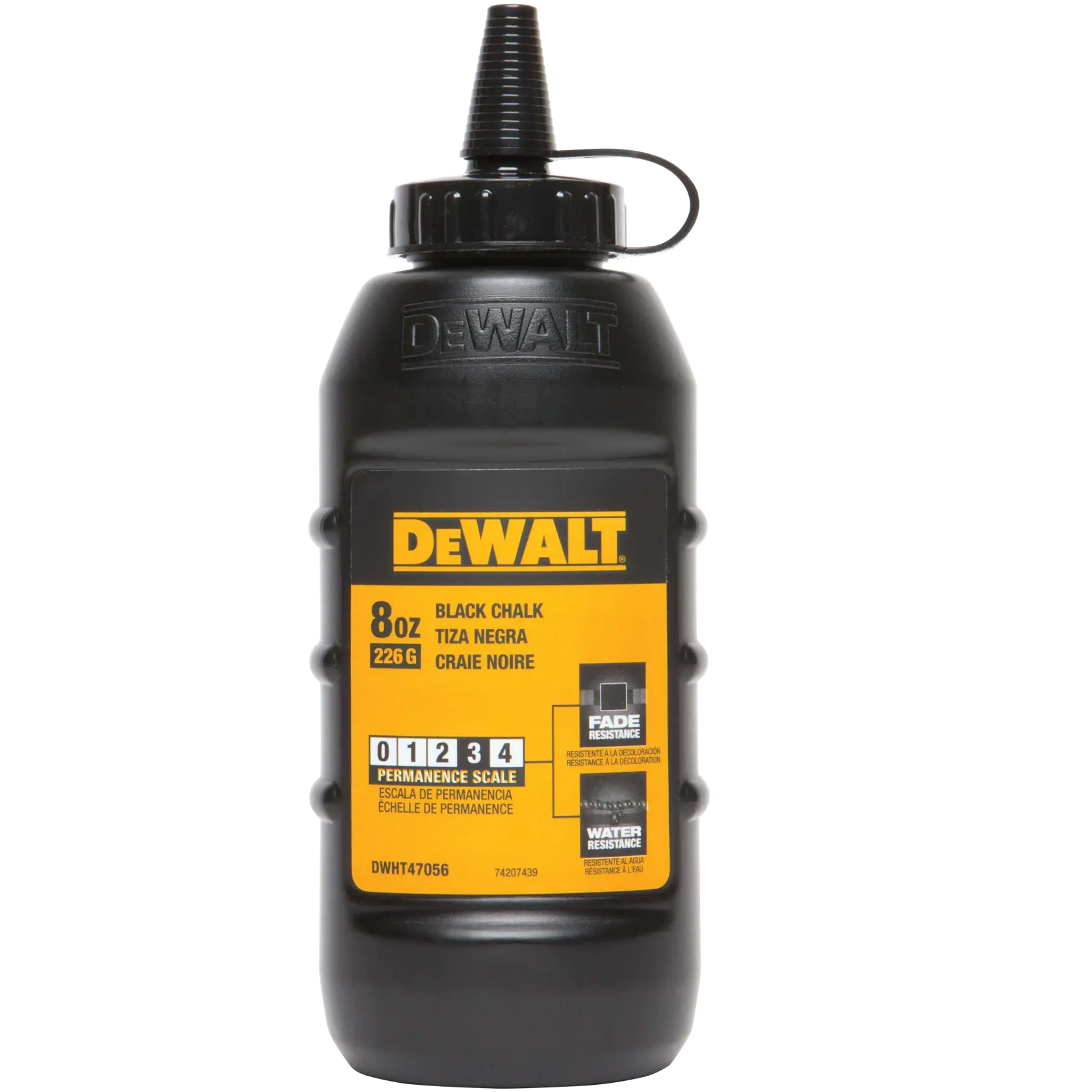 Profile of 8 ounces Chalk Black.