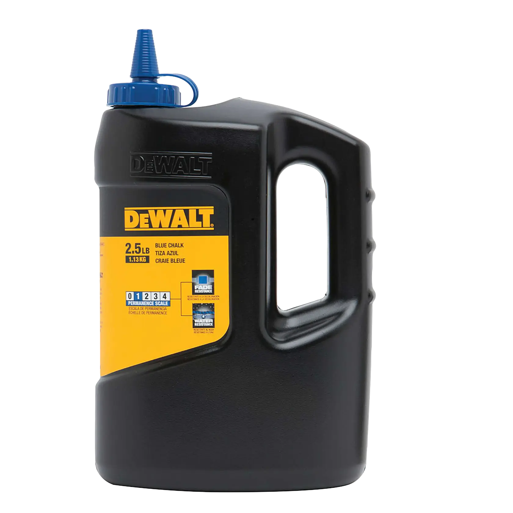 Profile of 2 and 5 tenths pounds Chalk Blue.