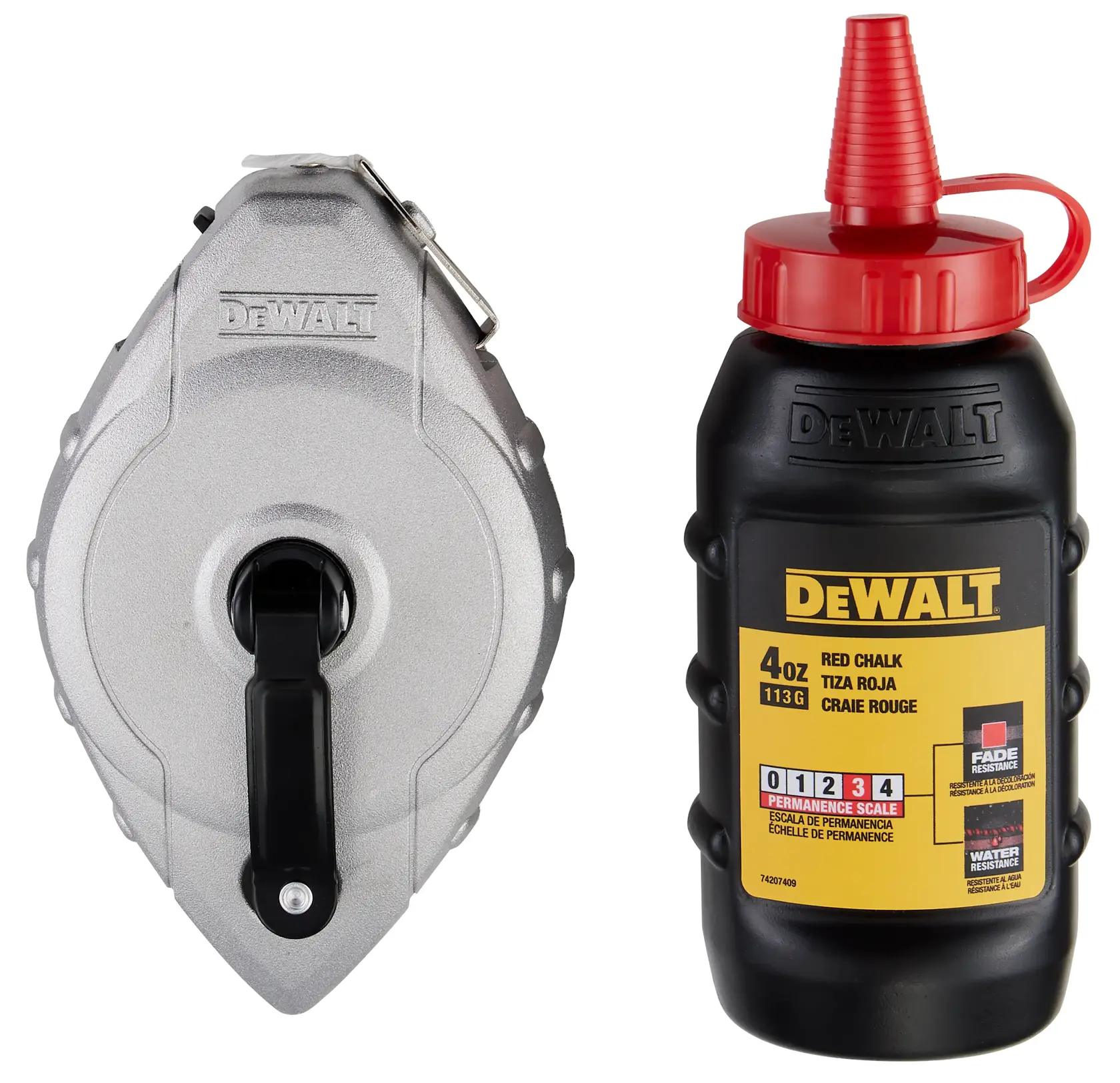 DEWALT CHALK REEL DWHT48331RC / DW 1:1 DIECAST w/ Red Chalk beauty image view1