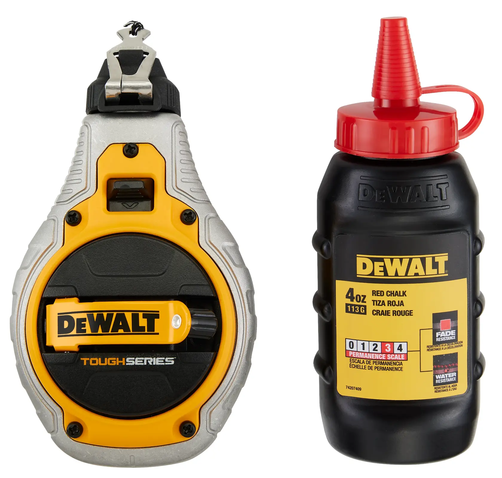 DEWALT CHALK REEL DWHT48335RC / DW 100ft 6:1 CHALK REEL w/ Red Chalk  beauty image view1