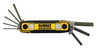 DEWALT® TOUGHSERIES™ DWHT70267 MM folding hex key on white at a profile view