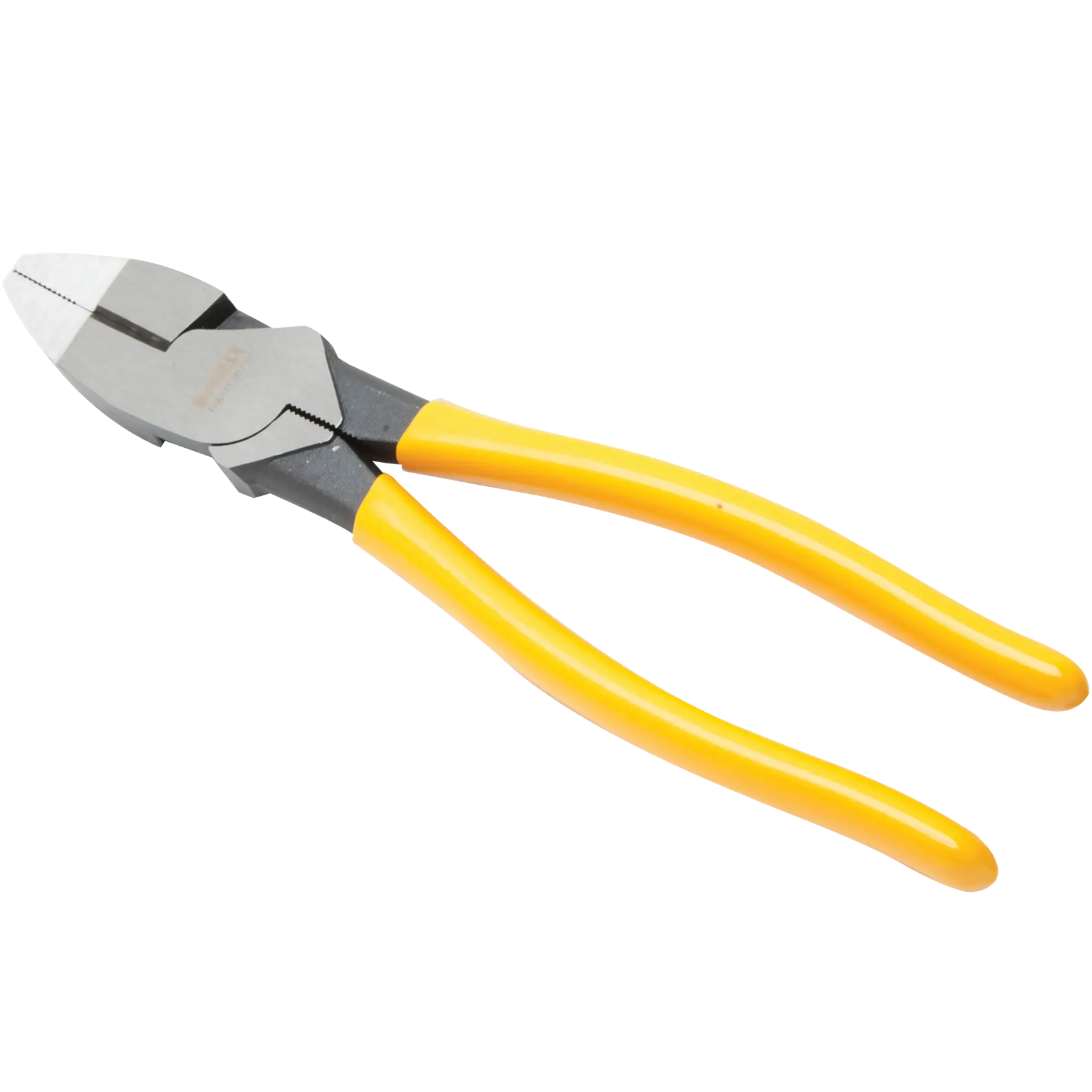 Vertical profile of  9 inch Linesman Plier.