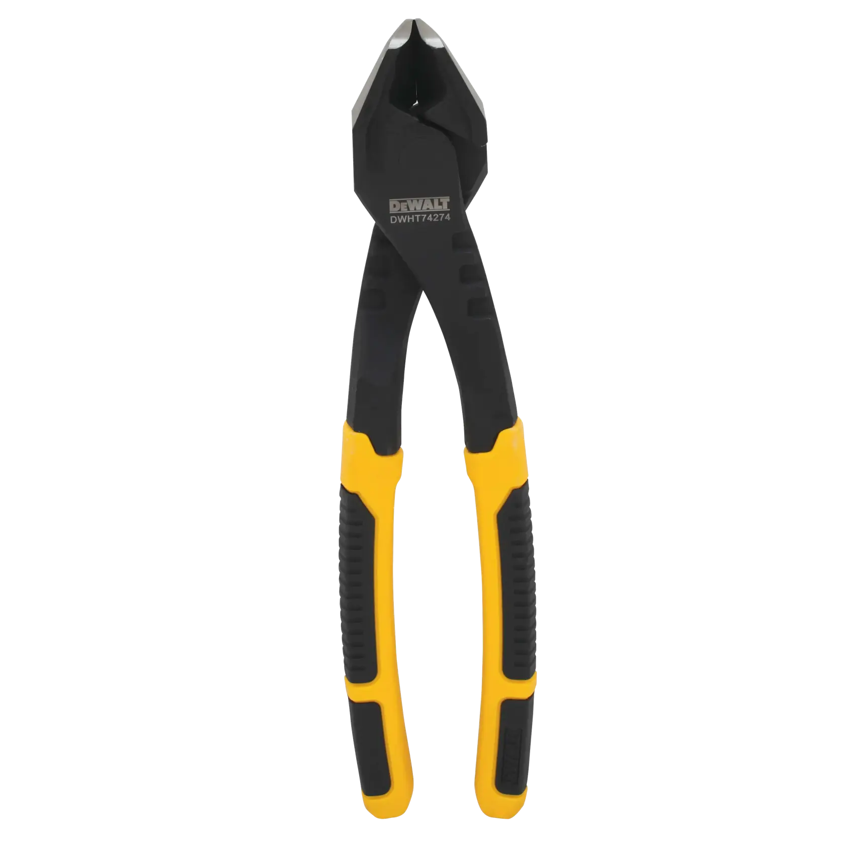 Profile of  opened 8 inch Diagonal Pliers with Prying Tip.