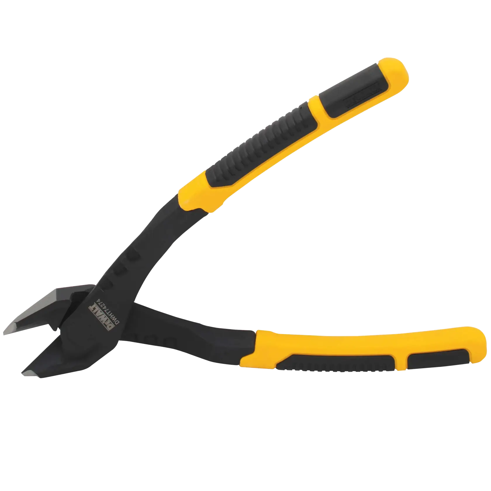 Profile of  opened 8 inch Diagonal Pliers with Prying Tip.