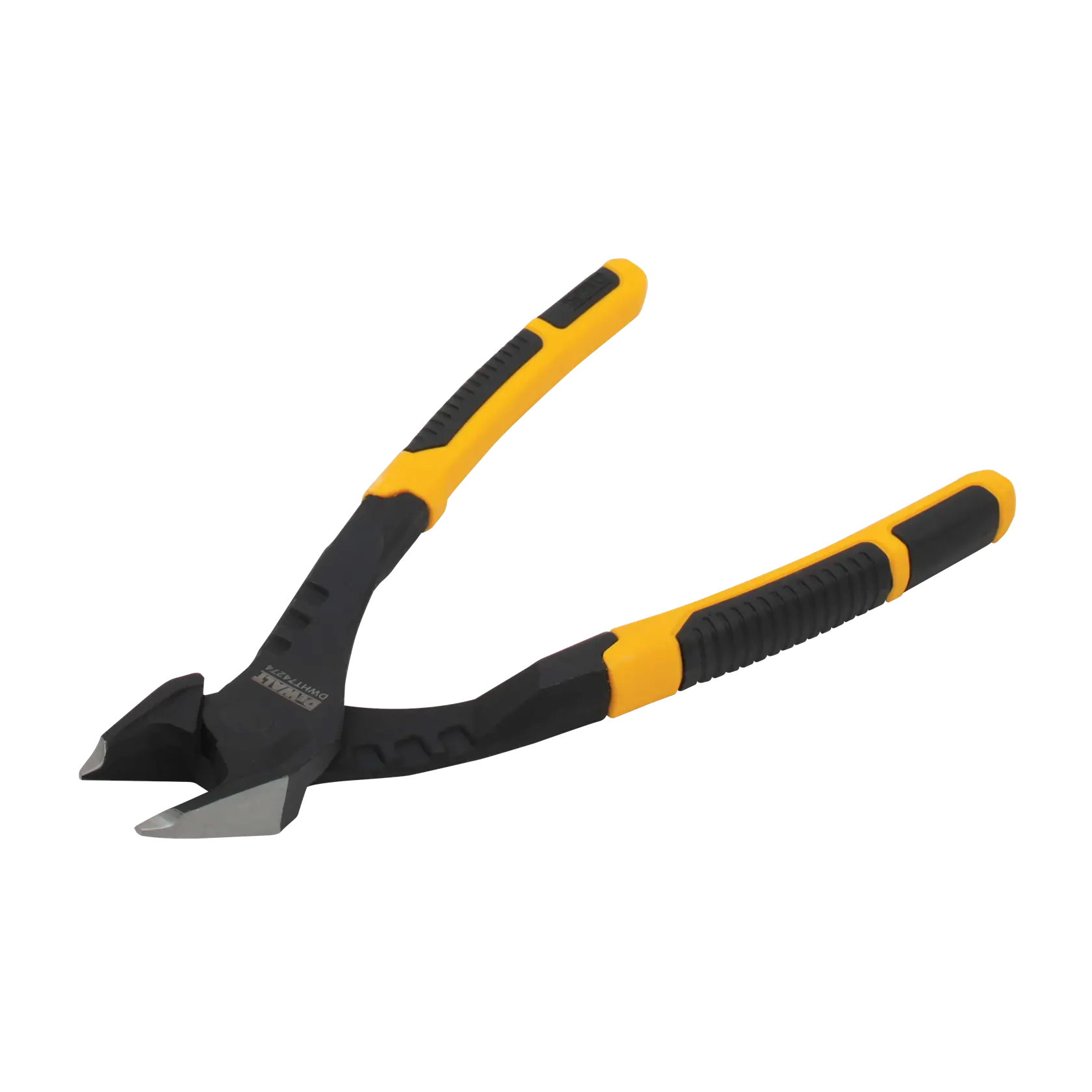 Profile of  opened 8 inch Diagonal Pliers with Prying Tip.