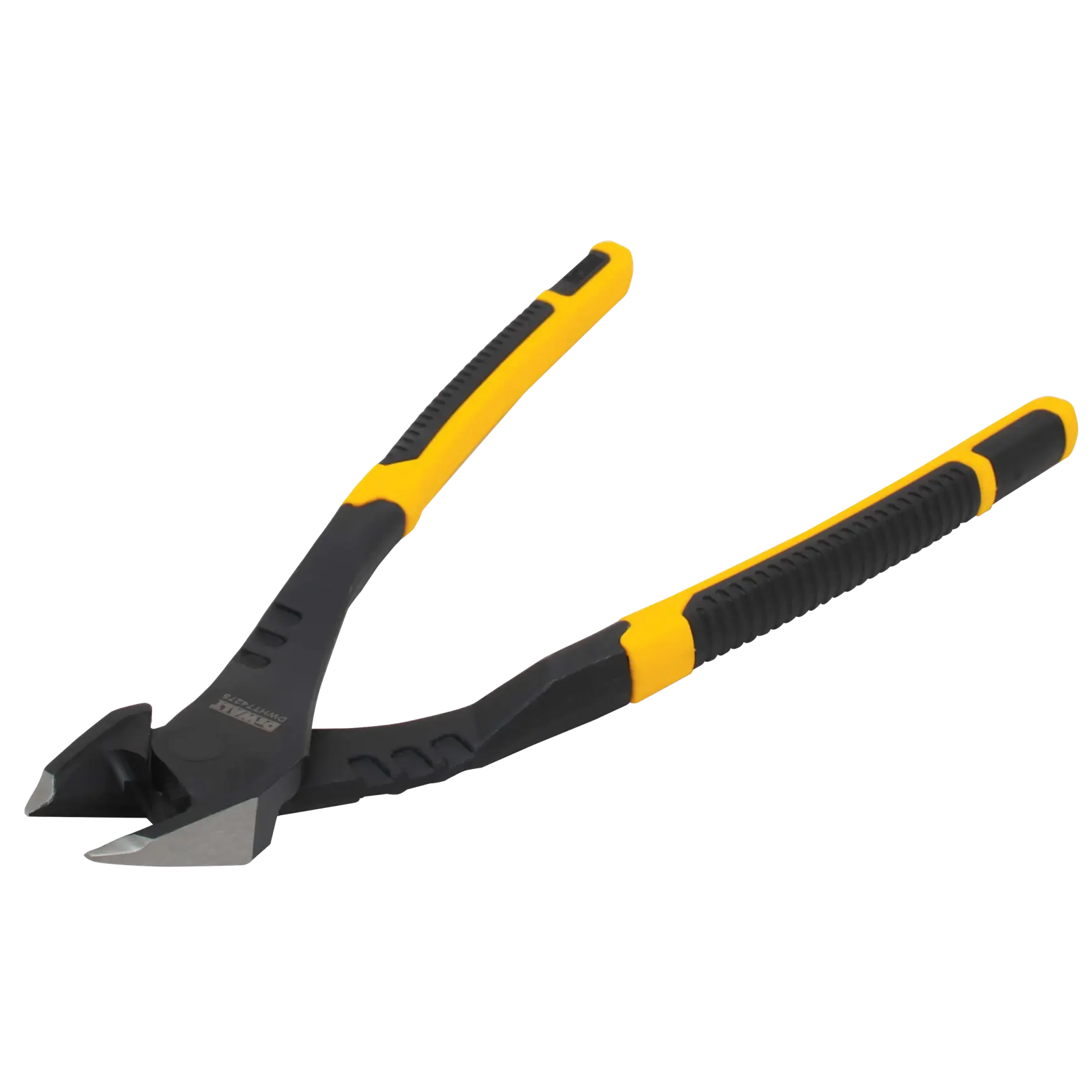 Profile of  opened 10 inch Diagonal Pliers with Prying Tip.