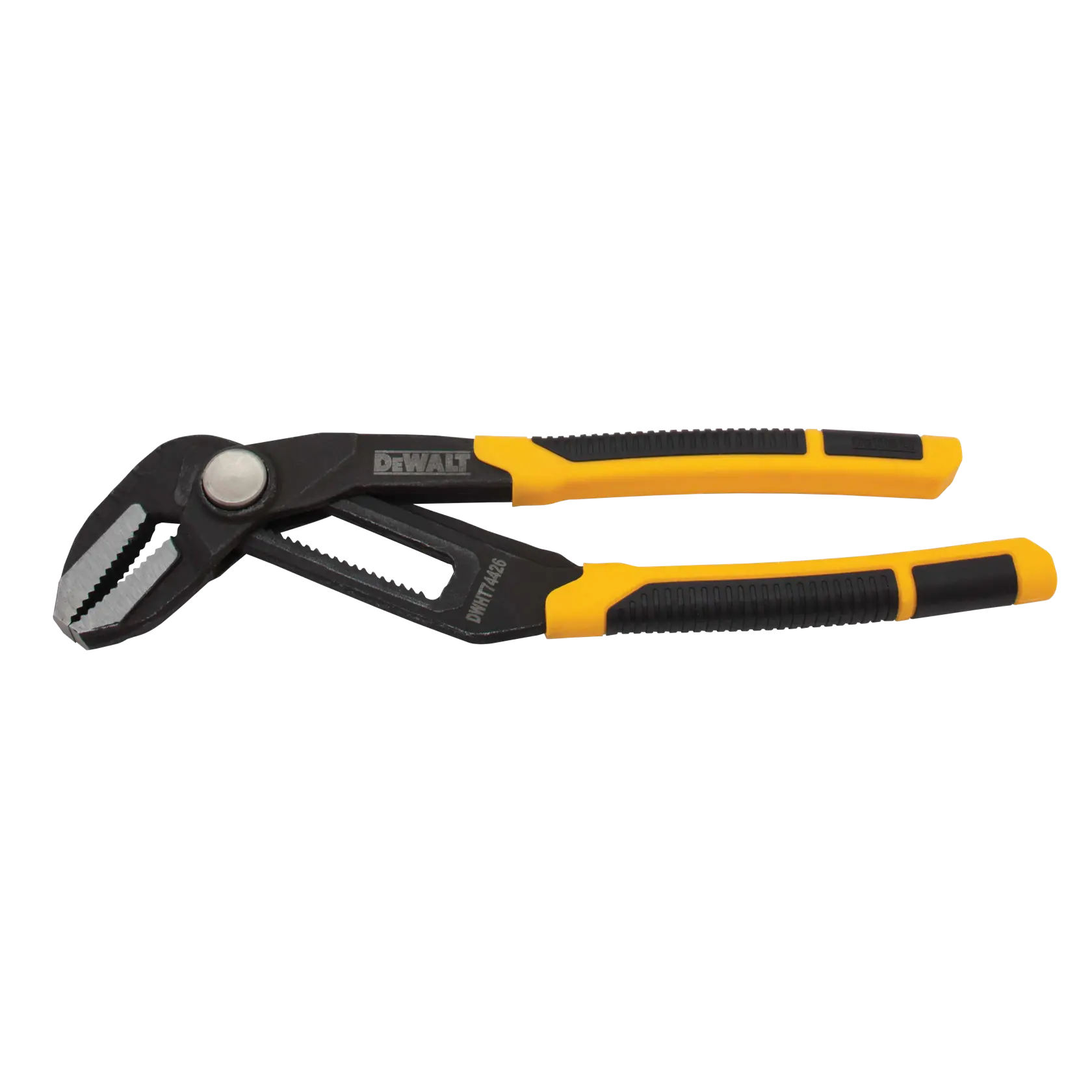 Profile of  8 inch Straight Jaw Pushlock Pliers.