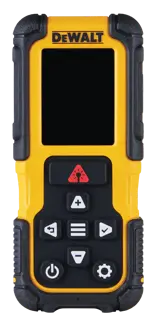 Front angle of the DEWALT® 200 ft. Alkaline Laser Distance Measurer on white