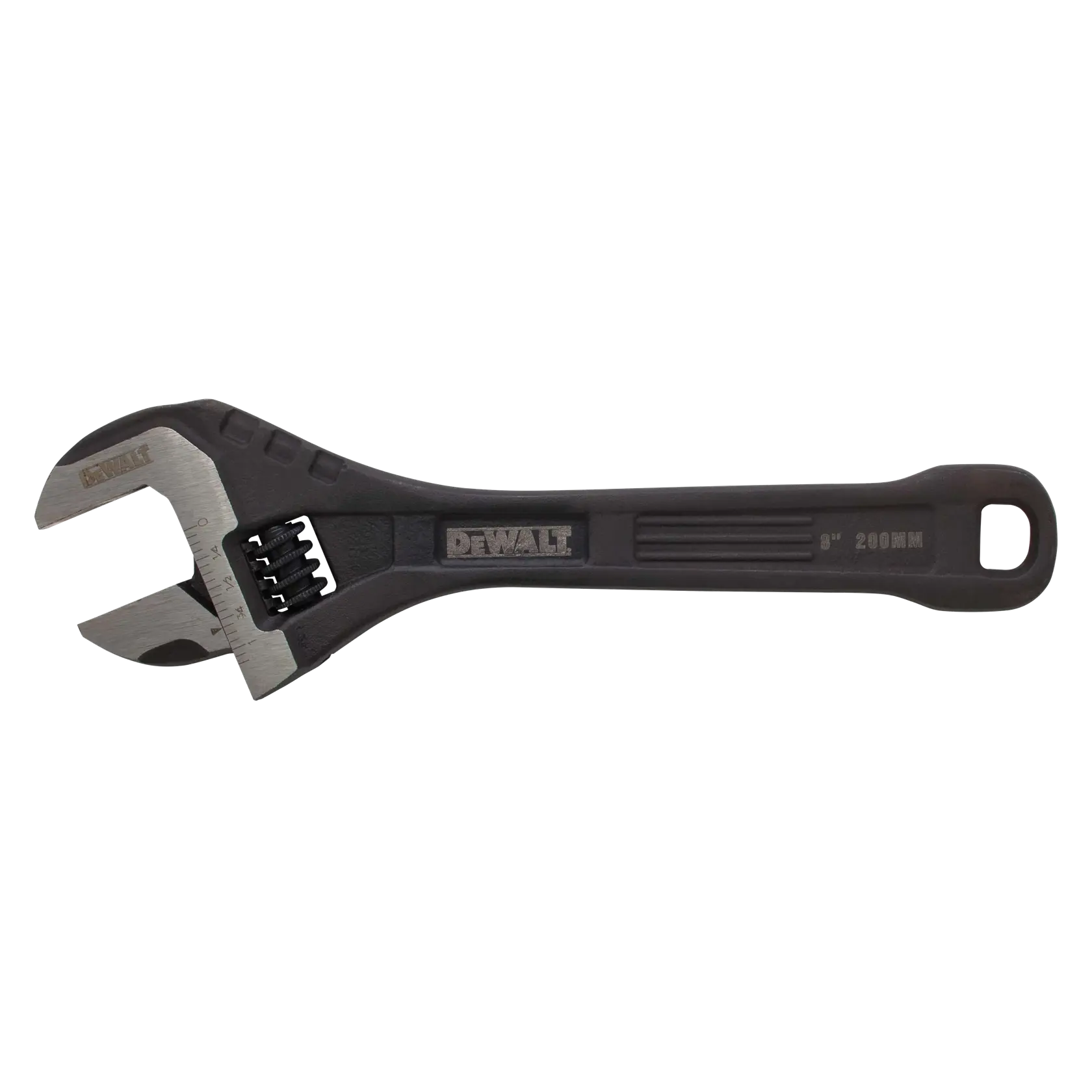 Profile of  8 inch All Steel Adjustable Wrench.
