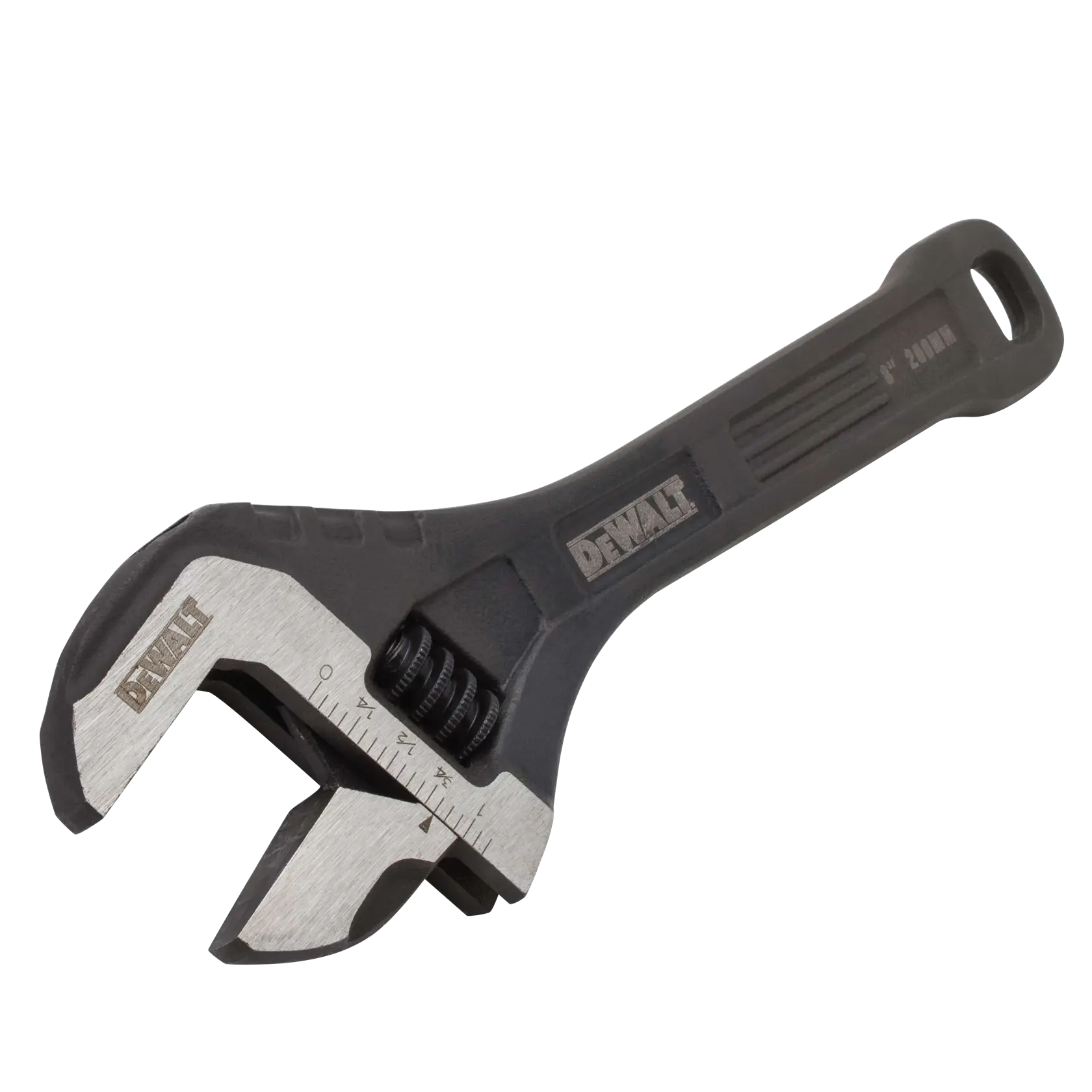 Profile of  8 inch All Steel Adjustable Wrench.