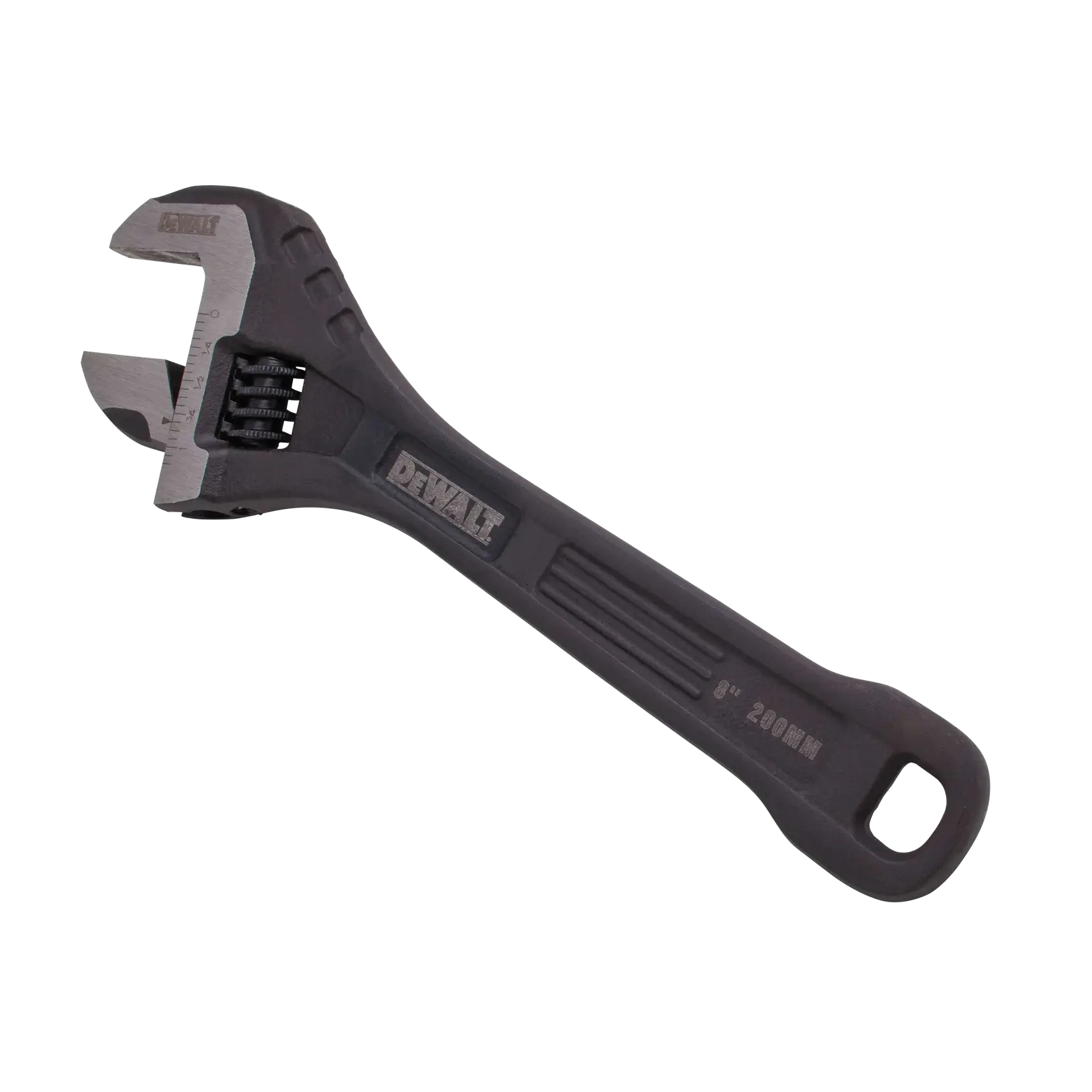 Profile of  8 inch All Steel Adjustable Wrench.