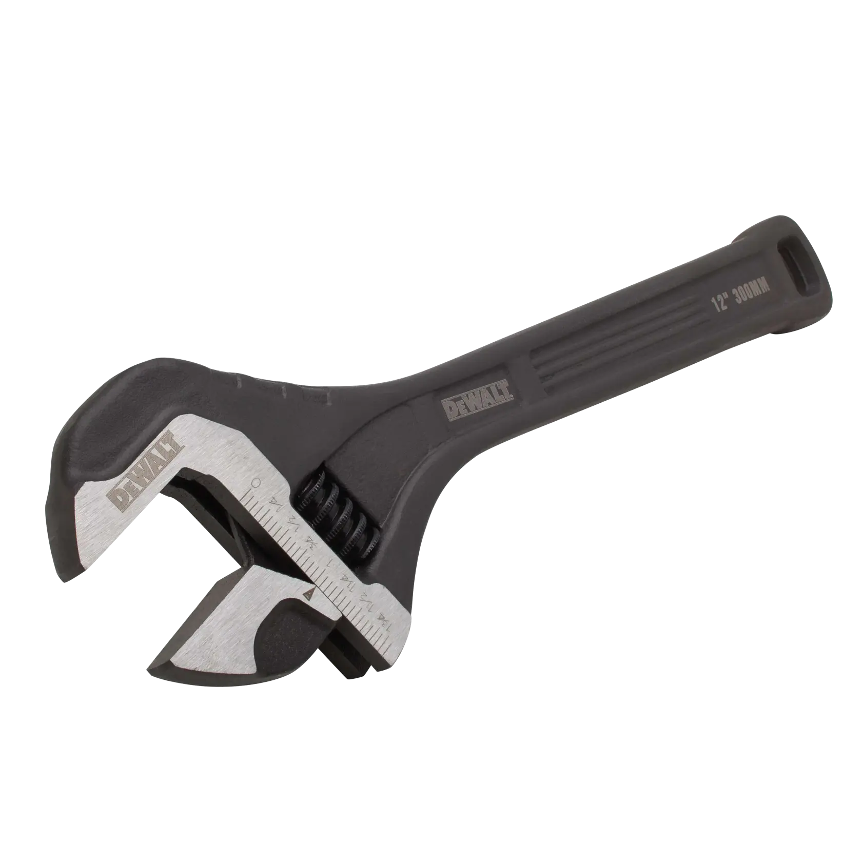 Profile of  12 inch All Steel Adjustable Wrench.