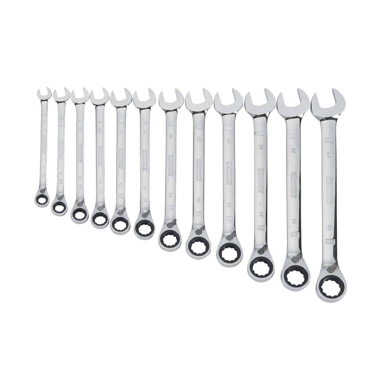 12 Piece Reversible Ratcheting Wrench Set