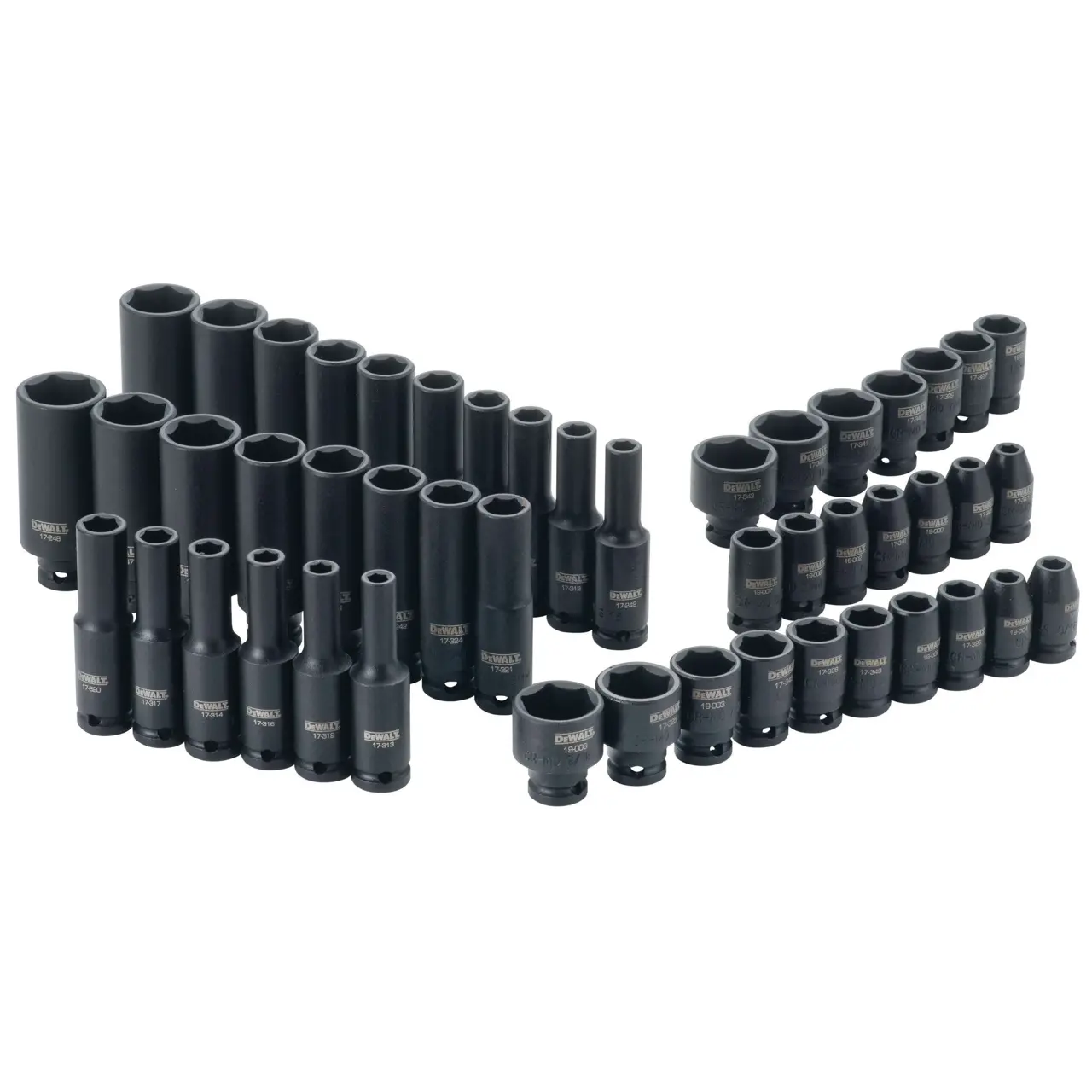 1/4 IN. DRIVE COMBINATION IMPACT SOCKET SET 6 PT (48 pc.)