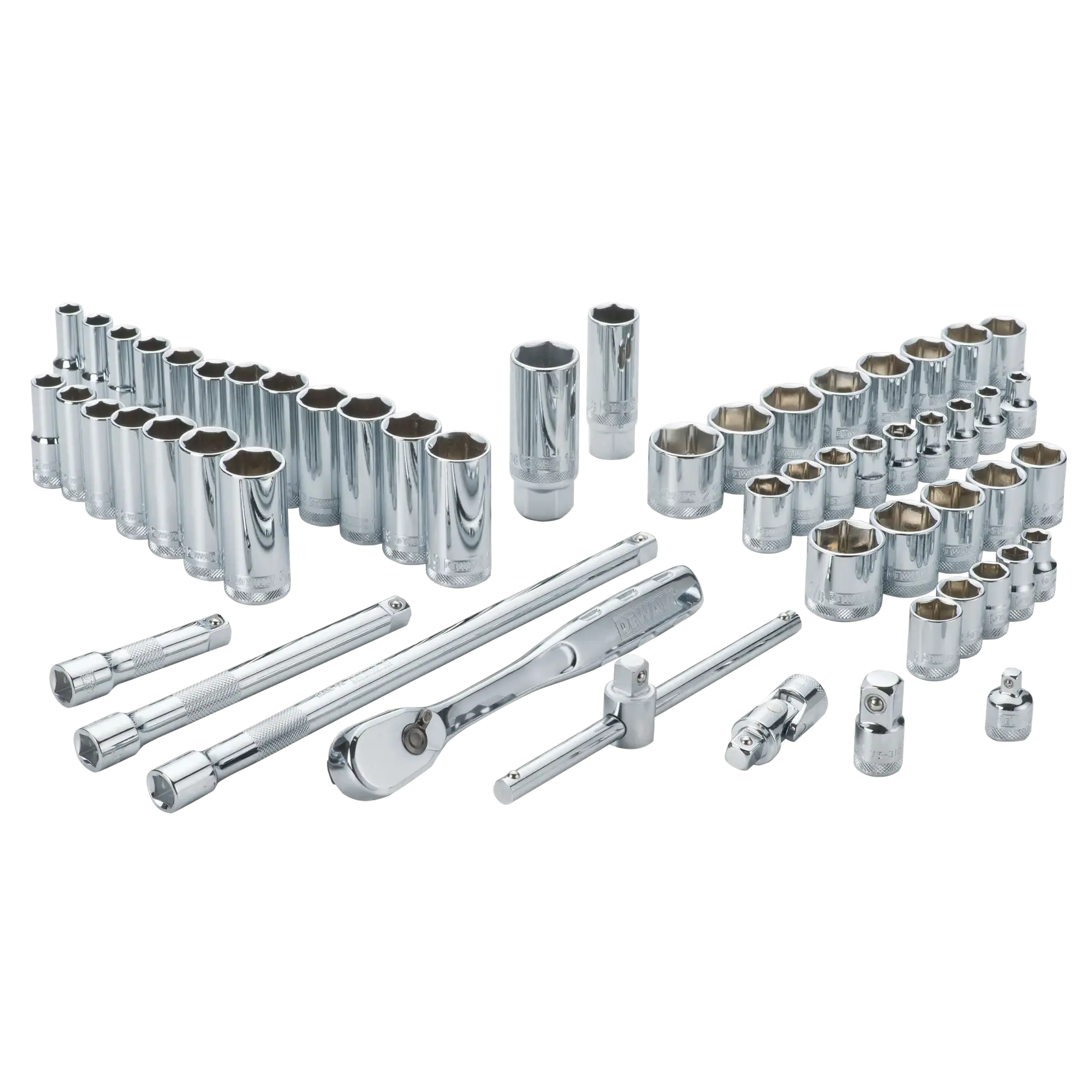DEWALT® 56 Piece 3/8 in Drive Combination Socket Set - 6 & 12 Point