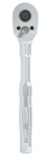 DEWALT® TOUGHSERIES™ DWMT45019 1/4 Inch Drive 144 Tooth Quick Release Ratchet front side on white at a profile view