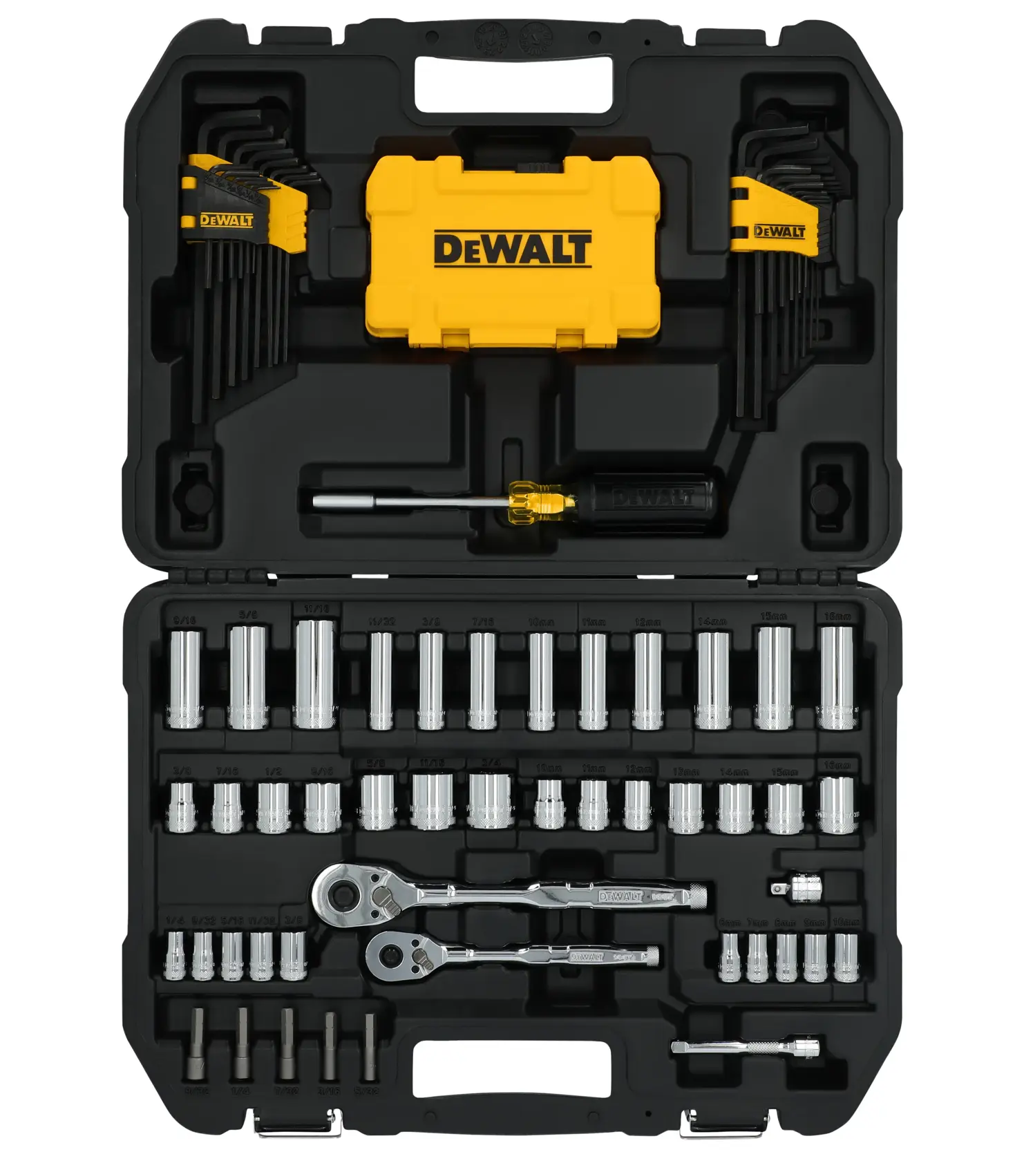DEWALT® TOUGHSERIES™ 1/4-in. and 3/8-in. Mechanics Tool Set (96-pc.)