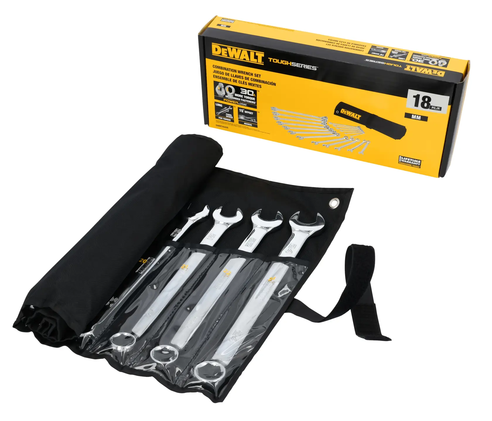 DEWALT® TOUGHSERIES 18-Piece Metric Combination Wrench Set thumbnail 5