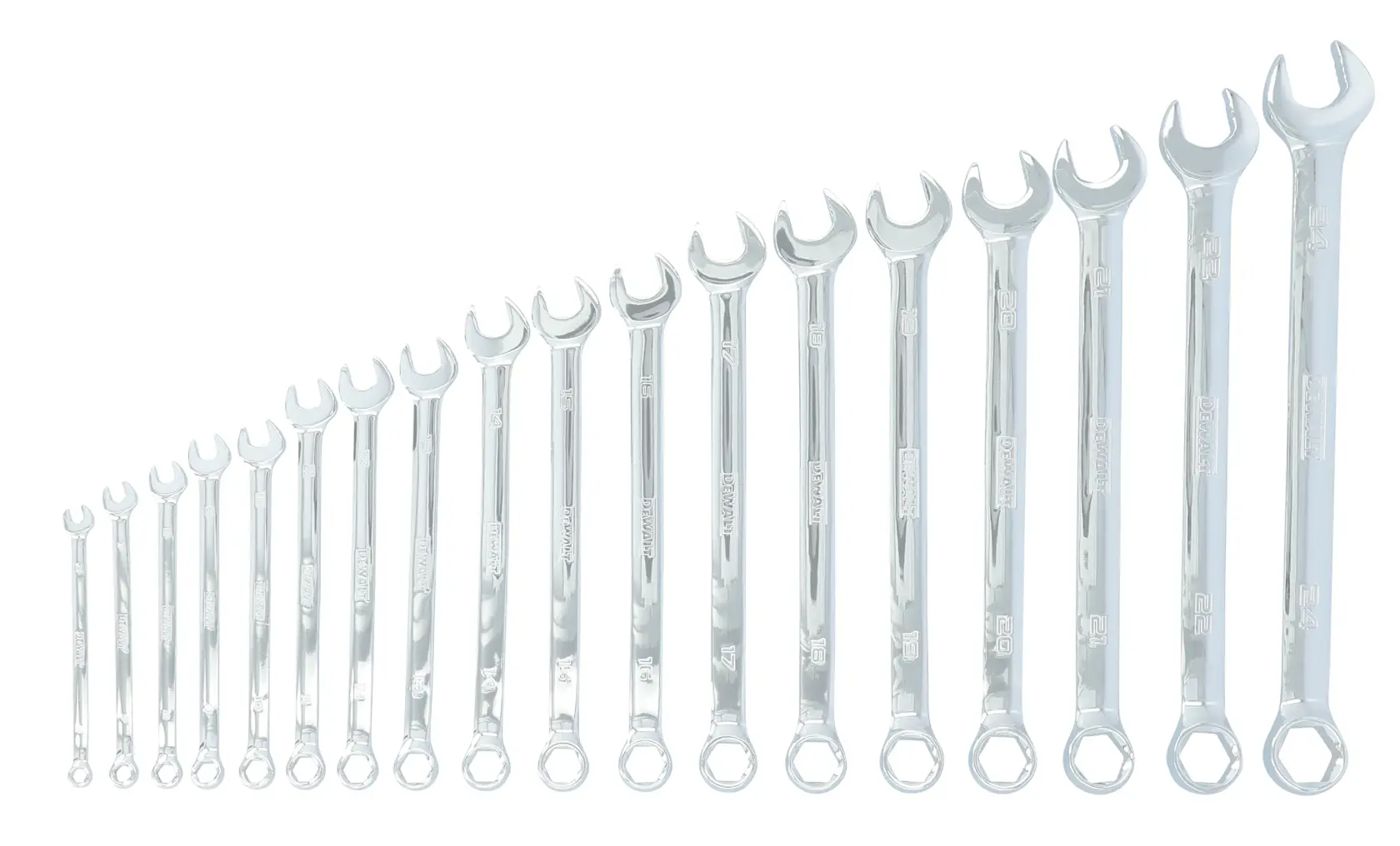 DEWALT® TOUGHSERIES 18-Piece Metric Combination Wrench Set thumbnail 6