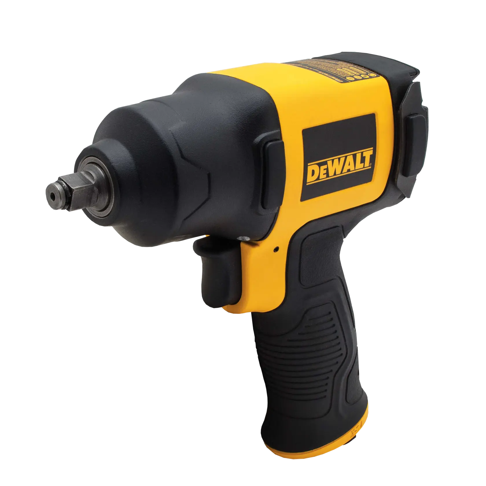 Profile of DEWALT drive impact wrench.