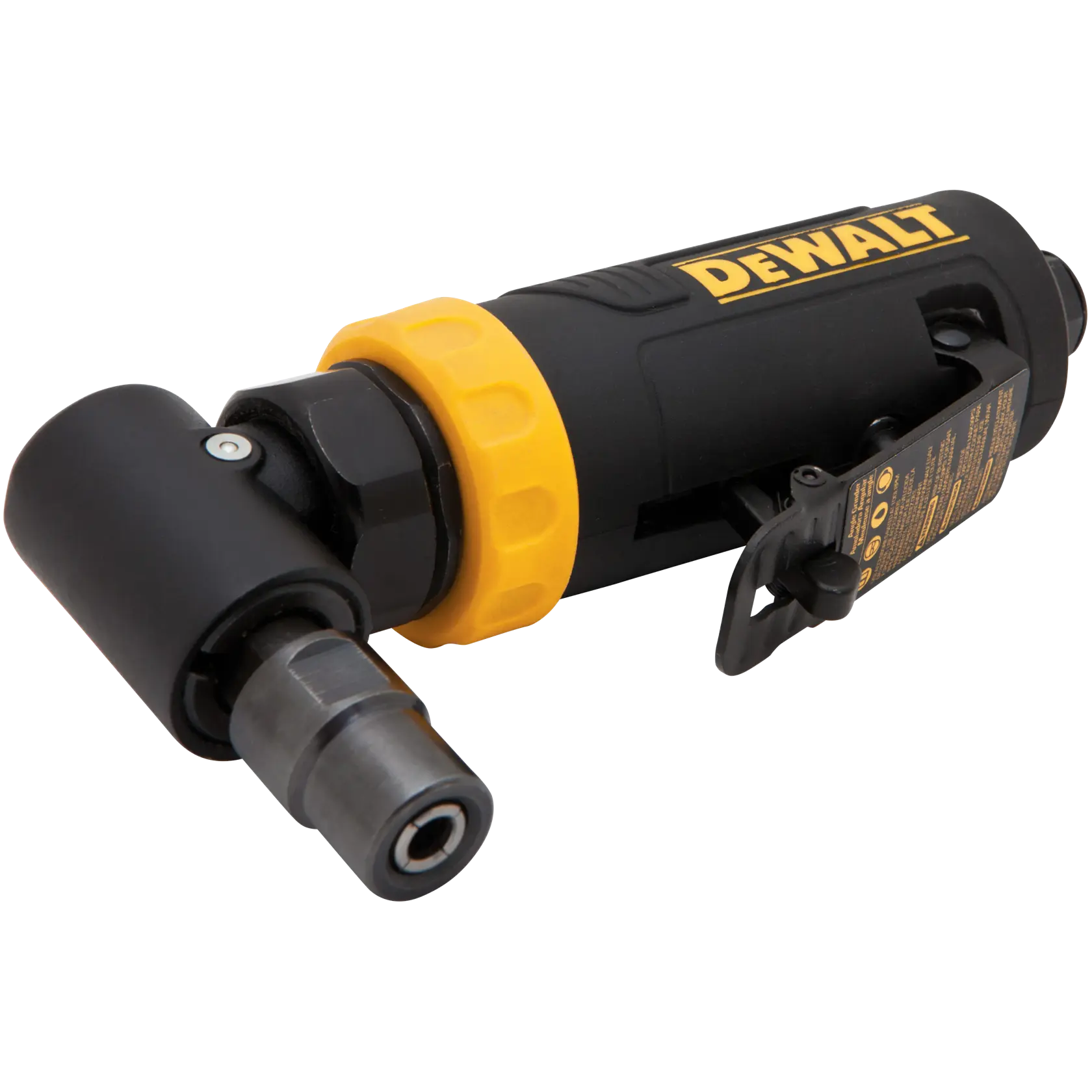 Profile of DEWALT angle die grinder.