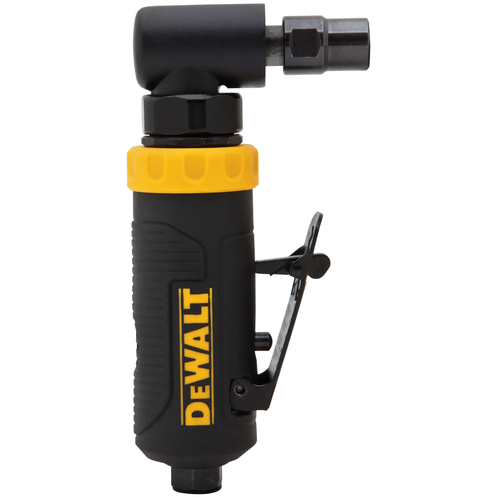 Side view of DEWALT angle die grinder.