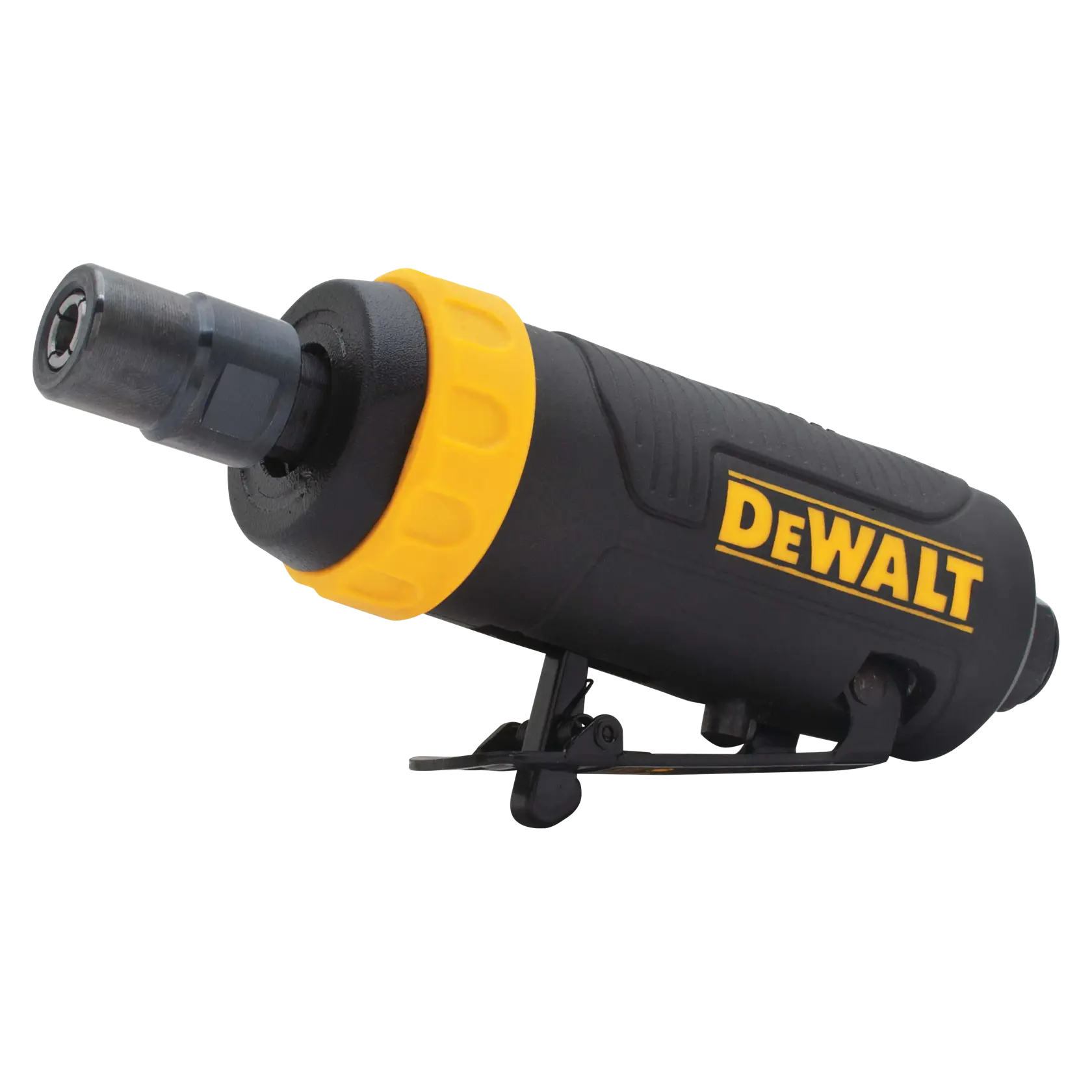 Side view of DEWALT straight die grinder.