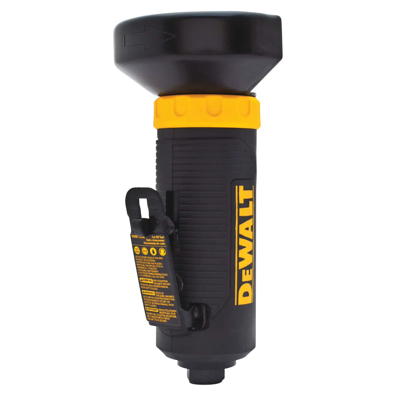 Side view of DEWALT cut off tool.
