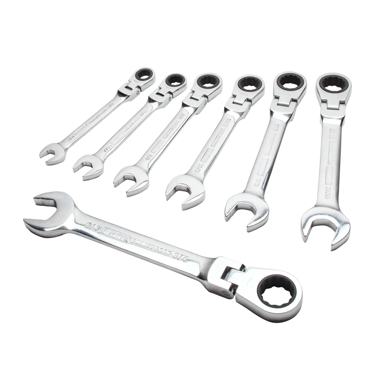 Ratcheting Flex Head Combination Wrench Set (7 pc.)